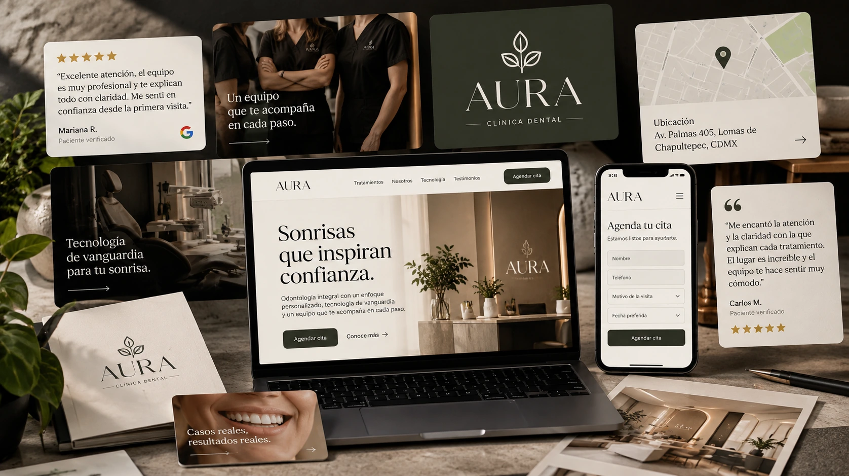 Sistema digital de una marca de servicios aplicado en web y redes