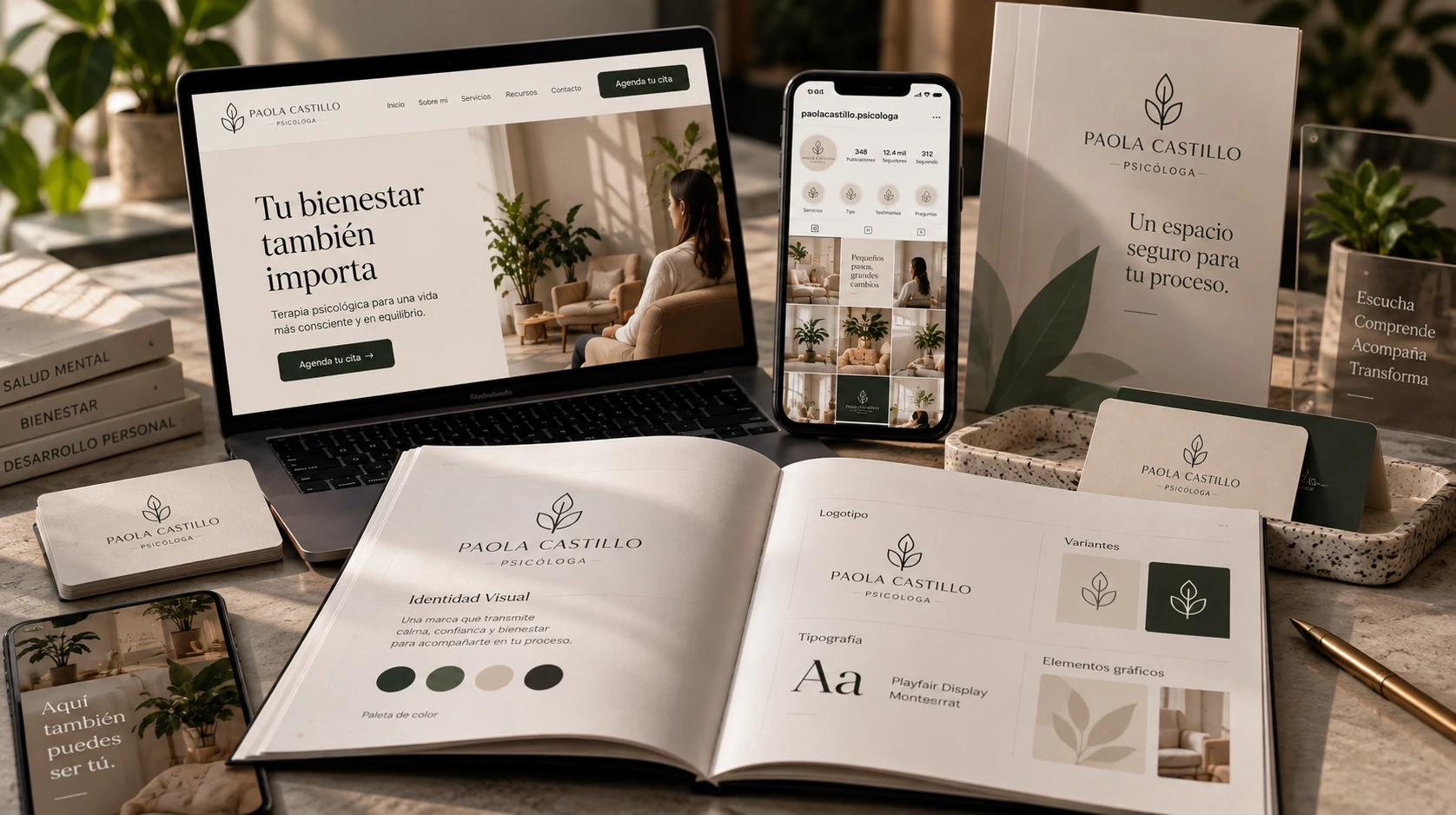 Sistema de identidad de marca aplicado en medios digitales e impresos