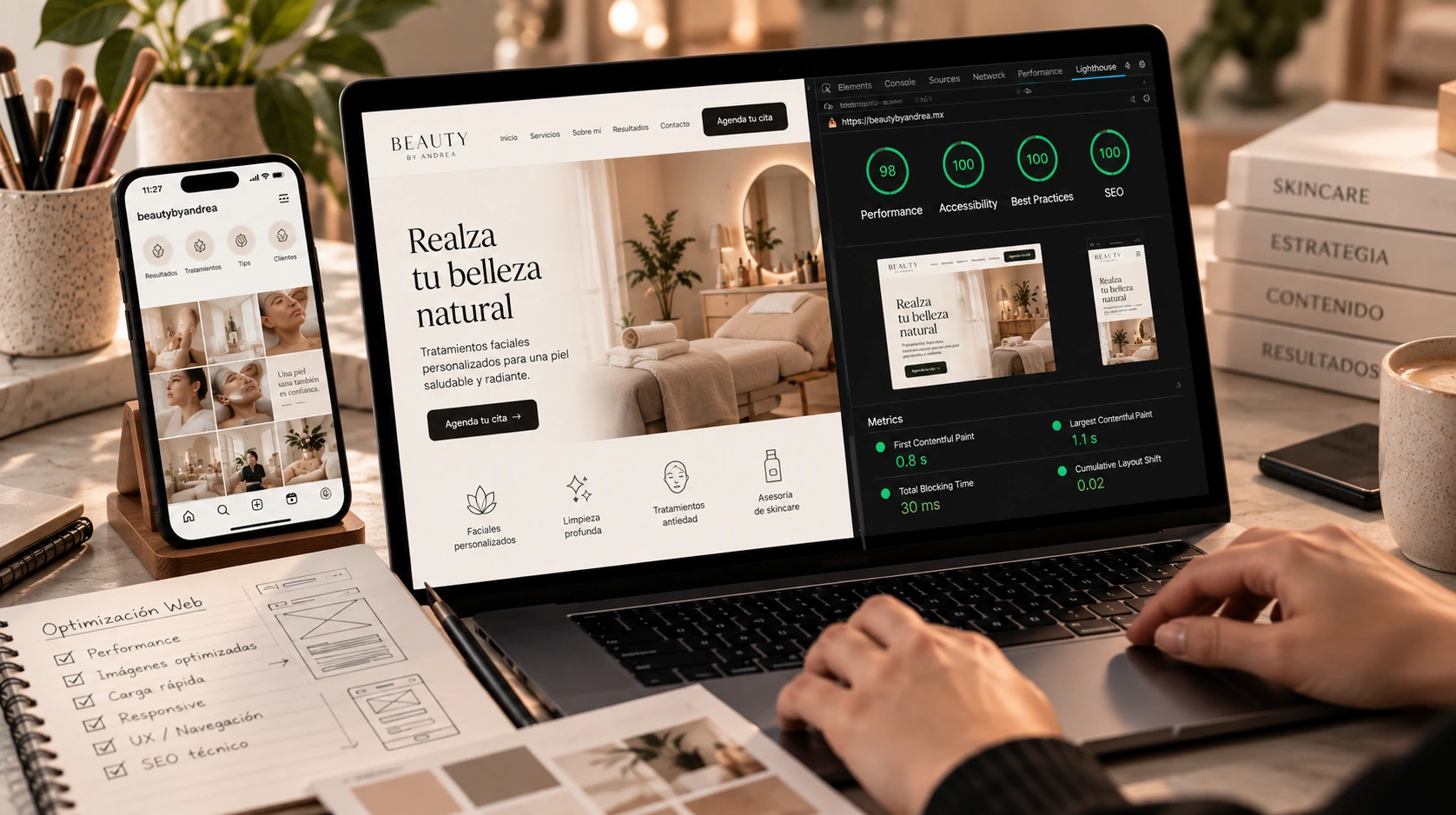 Diseño y revisión de experiencia de usuario en un sitio web