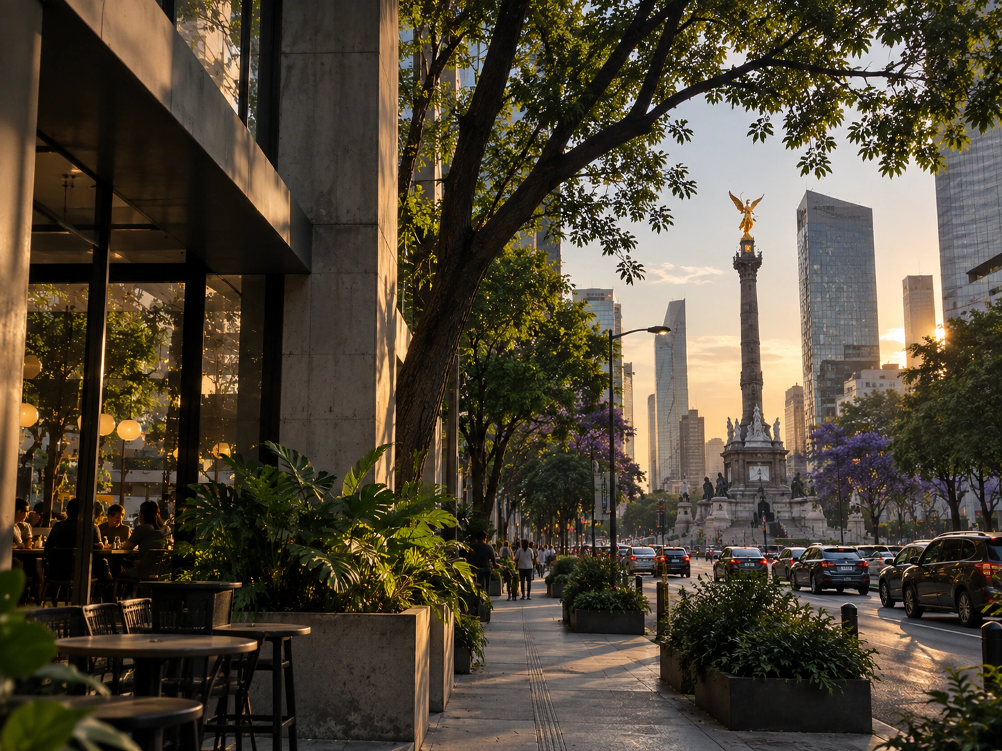 Ciudad de México al atardecer